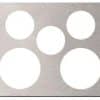 Hager WBSCP2X-SS Silhouette Series Cover Plate, Flush, Metal, Horizontal, suit Double GPO with Extra Switch, Stainless Steel