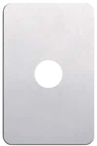 Hager WBSCV1-AL Silhouette Series Cover Plate, Flush, Metal, Vertical/Horizontal, suit 1 Gang Switch, Aluminium