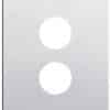 Hager WBSCV2-AL Silhouette Series Cover Plate, Flush, Metal, Vertical/Horizontal, suit 2 Gang Switch, Aluminium
