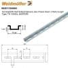 Weidmuller 0117500000 Terminal DIN Rail Slotted Passivated Galvanic Zinc Plated Steel 2 Metre length Type: TS 15X5/LL 2M/ST/ZN