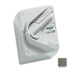 Clipsal WHA220-RG Weathershield WHA-Series IP66 1 Way/2 Way Isolator Switch, Resistant Grey