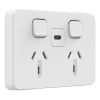 Clipsal 3025USBC-VW Iconic, Twin Socket, Usb Type C, Fast Charger, Vivid White