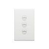 Legrand 1498117 Excel Life Rocker Switch, 3 Gang, 16A/16AX, Single Pole, Flush Mount, 240V, Matte Finish, White