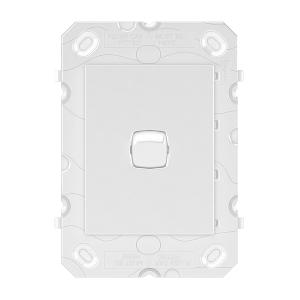 Legrand 770 Arteor Rocker Switch, 1 Gang Vertical, 16A, 240VAC, Flush Mount, Screw Terminal, Plastic, Brilliant Finish, White