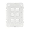 Legrand AR770/6WE Arteor Series Switch, Single Pole, Flush, 6 Gang, Vertical, 240V 16A, 1 or 2 Way, White Electric