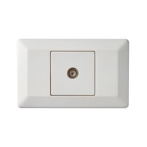 Legrand CM910/1PWE, Como - Horizontal TV socket A/V socket 1 gang Pal to F type white