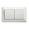 Legrand CM920/2HWE, Como - Horizontal Single Pole Double Throw - rocker Switch 2 gang 10A 240V a.c. white