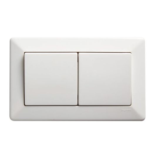 Legrand CM920/2HWE, Como - Horizontal Single Pole Double Throw - rocker Switch 2 gang 10A 240V a.c. white