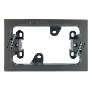 Legrand E-ACC 140 Mounting Block, Deep Surface Mount, 1 Gang, 37mm Depth, 114mm Width x 70mm Height, Urban Grey, Gloss Finish