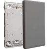 Legrand ED770/0GPLUG Excel Life EM Series Grid Plate, Blank, 77mm x 121mm, Plastic, Clamp Mount, IP00, Residential/Commercial, Urban Grey