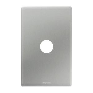 Legrand ED770/1PLMS Excel Life Coverplate, 1 Gang Switch Plate, Matte Finish, 77mm x 121mm, Easy Clip-On Installation, Matte Silver
