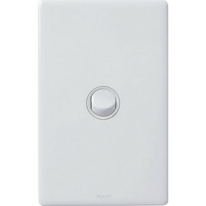 Legrand ED770/1UG Excel Life Dedicated Plate Series Switch, Single Pole Double Throw, Flush, 1 Gang, Vertical, 240V 16AX, 1 or 2 Way, Urban Grey
