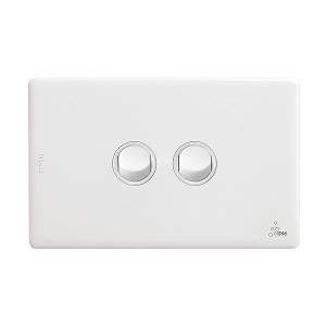 Legrand ED770/2GPLBL, Excel Life Single Pole Double Throw Horizontal Rocker Switch 2 Gang Matt White