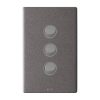 Legrand ED770/3UG Excel Life Rocker Switch, 16A, 3 Gang, SPDT, Vertical, Dedicated Plate, IP66, 230-240VAC, Urban Grey