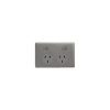 Legrand ED777UG Excel Life Dedicated Plate Series GPO, Double, Powerpoint, Switchplug Combination, Single Pole, Flush, Horizontal, 240V 10A, 3 Pin, Urban Grey