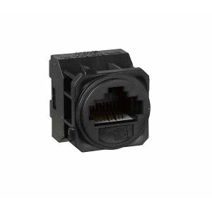 Legrand EMRJ45C6BL Excel Life RJ45 Socket, Cat6 UTP, 8 Contacts, Wall/Ceiling Mount, Lithium-Ion Technology, 21mm x 21mm x 21mm, Black